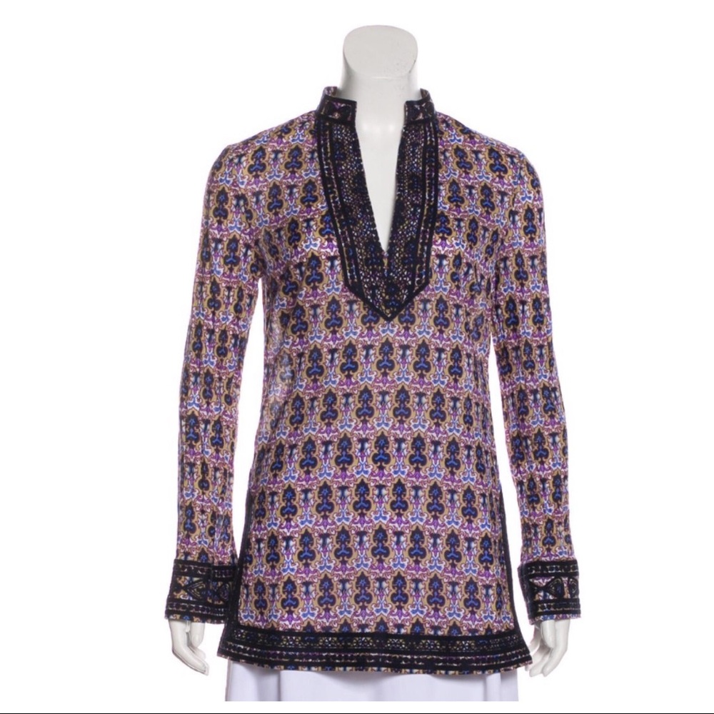 Tory Burch cotton tunic shirt top XS